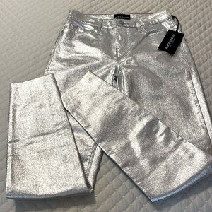 Black Orchid Silver Metallic Pants